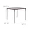 Flash Furniture Square Folding Table, Plastic Top, Brown DAD-LF-86-GG - alternate 6
