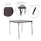 Flash Furniture Square Folding Table, Plastic Top, Brown DAD-LF-86-GG - alternate 5