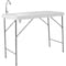 Flash Furniture Rectangle Folding Table w/Sink, 23"x45", Plastc, Wht, Plastic Top, White DAD-PYZ-116-GG - alternate 2