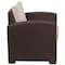 Flash Furniture Chocolate Rattan Chair w/All-Weather Beige Cushion DAD-SF1-1-GG - alternate 5