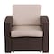 Flash Furniture Chocolate Rattan Chair w/All-Weather Beige Cushion DAD-SF1-1-GG - alternate 10
