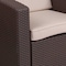Flash Furniture Chocolate Rattan Chair w/All-Weather Beige Cushion DAD-SF1-1-GG - alternate 9