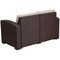 Flash Furniture Chocolate Rattan Loveseat w/All-Weather Cushions DAD-SF1-2-GG - alternate 2