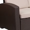 Flash Furniture Chocolate Rattan Sofa w/All-Weather Beige Cushions DAD-SF1-3-GG - alternate 10