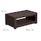 Flash Furniture Seneca Chocolate Brown Faux Rattan Coffee Table DAD-SF1-R-GG - alternate 6
