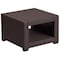 Flash Furniture Square End Table, Faux Rattan, Chocolate, 22 W, 22 L, 15.25 H, Resin, Chocolate Brown DAD-SF1-S-GG - alternate 5
