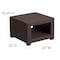 Flash Furniture Square End Table, Faux Rattan, Chocolate, 22 W, 22 L, 15.25 H, Resin, Chocolate Brown DAD-SF1-S-GG - alternate 4