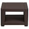 Flash Furniture Square End Table, Faux Rattan, Chocolate, 22 W, 22 L, 15.25 H, Resin, Chocolate Brown DAD-SF1-S-GG - alternate 7