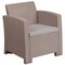 Flash Furniture Lt Gray Rattan Chair w/All-Weather Lt Gray Cushion DAD-SF2-1-GG - alternate 4