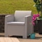 Flash Furniture Lt Gray Rattan Chair w/All-Weather Lt Gray Cushion DAD-SF2-1-GG - alternate 1