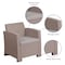 Flash Furniture Lt Gray Rattan Chair w/All-Weather Lt Gray Cushion DAD-SF2-1-GG - alternate 3