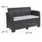 Flash Furniture Dk Gray Rattan Loveseat w/ All-Weather Cushions DAD-SF2-2-DKGY-GG - alternate 5