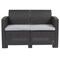 Flash Furniture Dk Gray Rattan Loveseat w/ All-Weather Cushions DAD-SF2-2-DKGY-GG - alternate 10