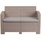 Flash Furniture Lt Gray Rattan Loveseat w/ All-Weather Cushions DAD-SF2-2-GG - alternate 5