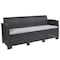Flash Furniture Dark Gray Rattan Sofa with All-Weather Cushions DAD-SF2-3-DKGY-GG - alternate 3