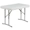 Flash Furniture Rectangle White Plastic Fold Table/Bench, 25.5" W, 41" L, 28.5" H, Plastic Top, White DAD-YCZ-103-GG - alternate 6