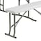 Flash Furniture Rectangle White Plastic Fold Table/Bench, 25.5" W, 41" L, 28.5" H, Plastic Top, White DAD-YCZ-103-GG - alternate 10