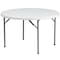 Flash Furniture Round Wh 48Rnd Plastic Fold Table, 48" W, 48" L, 29.25" H, Plastic Top, White DAD-YCZ-122R-GG - alternate 2