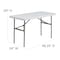 Flash Furniture Rectangle Wh 24X48 Plastic Fold Table, 24" W, 48.25" L, 29" H, Plastic Top, White DAD-YCZ-122-2-GG - alternate 5