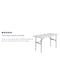 Flash Furniture Rectangle Wh 24X48 Plastic Fold Table, 24" W, 48.25" L, 29" H, Plastic Top, White DAD-YCZ-122-2-GG - alternate 6