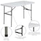 Flash Furniture Rectangle Wh 24X48 Plastic Fold Table, 24" W, 48.25" L, 29" H, Plastic Top, White DAD-YCZ-122-2-GG - alternate 3
