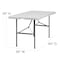 Flash Furniture Rectangle Wh 30X60 Plastic Bi-Fold Table, 30" W, 60" L, 29" H, Plastic Top, White DAD-YCZ-152Z-GG - alternate 4