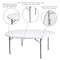Flash Furniture Round Wh 72Rnd Plastic Fold Table, 71" W, 71" L, 29" H, Plastic Top, White DAD-YCZ-180R-GW-GG - alternate 7