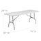Flash Furniture Rectangle Wh 30X72 Plastic Fold Table, 30" W, 72" L, 29" H, Plastic Top, White DAD-YCZ-183B-GW-GG - alternate 5