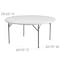Flash Furniture Round Wh 60Rnd Plastic Fold Table, 60.75" W, 60.75" L, 29.25" H, Plastic Top, White DAD-YCZ-1-GW-GG - alternate 7