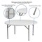 Flash Furniture Round Wh 60Rnd Plastic Fold Table, 60.75" W, 60.75" L, 29.25" H, Plastic Top, White DAD-YCZ-1-GW-GG - alternate 6