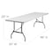 Flash Furniture Rectangle Wh 30X96 Plastic Fold Table, 30" W, 96" L, 29" H, Granite White DAD-YCZ-244-GW-GG - alternate 7