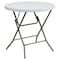 Flash Furniture Round Wh 32Rnd Plastic Fold Table, 31.5" W, 31.5" L, 30" H, Plastic Top, White DAD-YCZ-80R-GW-GG - alternate 2
