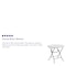 Flash Furniture Round Wh 32Rnd Plastic Fold Table, 31.5" W, 31.5" L, 30" H, Plastic Top, White DAD-YCZ-80R-GW-GG - alternate 3