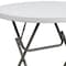 Flash Furniture Round Wh 32Rnd Plastic Fold Table, 31.5" W, 31.5" L, 30" H, Plastic Top, White DAD-YCZ-80R-GW-GG - alternate 10