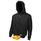 Dewalt Men's Heated Hoodie, DCHJ067B, 3 Settings, Up to 7.5 hr Time, Zipper Closure, Black, Size XL DCHJ067B-XL - alternate 6