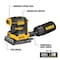 Dewalt 20V MAX* XR(R) Brushless Cordless 1/4 Sheet Variable Speed Sander (Tool Only) DCW200B - alternate 7