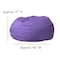 Flash Furniture Bean Bag Chair, 42 in W 42" L 19" H DG-BEAN-LARGE-SOLID-PUR-GG - alternate 4