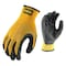 Dewalt Coated Gloves, Rubber, Textured, Palm, Yellow, XL DPG70XL - alternate 1