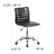 Flash Furniture Contemporary Chair, 18" to 23", Black DS-512B-BK-GG - alternate 3