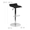 Flash Furniture Black Vinyl Barstool, Adj Height, Seat Height Range: 22-3/4" to 31-1/4" DS-801-CONT-BK-GG - alternate 3