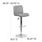 Flash Furniture Gray Vinyl Barstool, Adj Height DS-8101B-GY-GG - alternate 6
