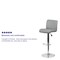 Flash Furniture Gray Vinyl Barstool, Adj Height DS-8101B-GY-GG - alternate 5