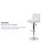 Flash Furniture White Vinyl Barstool, Adj Height, Seat Height Range: 26-1/4" to 34-1/2" DS-8101B-WH-GG - alternate 2