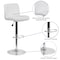 Flash Furniture White Vinyl Barstool, Adj Height, Seat Height Range: 26-1/4" to 34-1/2" DS-8101B-WH-GG - alternate 3