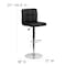Flash Furniture Black Quilted Vinyl Barstool, Adj Height, Weight Capacity: 330 lb. DS-810-MOD-BK-GG - alternate 3