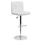 Flash Furniture White Quilted Vinyl Barstool, Adj Height, Frame Material: Metal DS-810-MOD-WH-GG - alternate 3