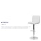 Flash Furniture White Quilted Vinyl Barstool, Adj Height, Frame Material: Metal DS-810-MOD-WH-GG - alternate 2