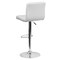 Flash Furniture White Quilted Vinyl Barstool, Adj Height, Frame Material: Metal DS-810-MOD-WH-GG - alternate 7