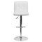 Flash Furniture White Quilted Vinyl Barstool, Adj Height, Frame Material: Metal DS-810-MOD-WH-GG - alternate 9