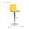 Flash Furniture Yellow Quilted Vinyl Barstool, Adj Height, Frame Material: Metal DS-810-MOD-YEL-GG - alternate 4